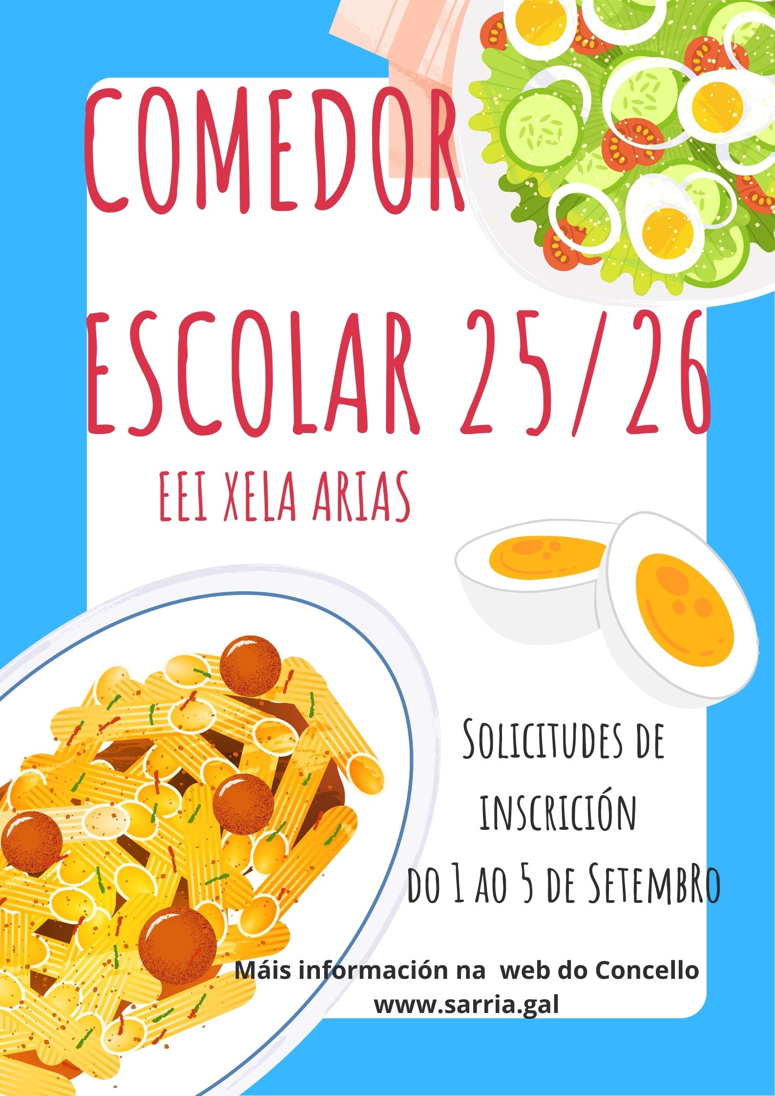 Comedor escolar EEI Xela Arias 2025/2026